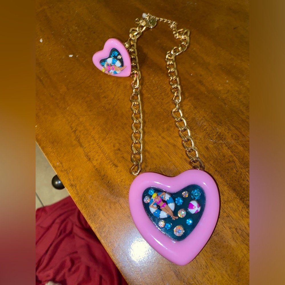 Betsey Johnson necklace and ring